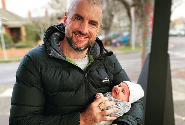 The Block: Darren Jolly looks happy as he cradles his newborn after custody battle left him suicidal