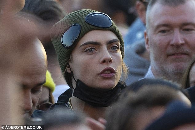 Cara Delevingne joins Georgia May Jagger to watch dad Mick perform with the Rolling Stones