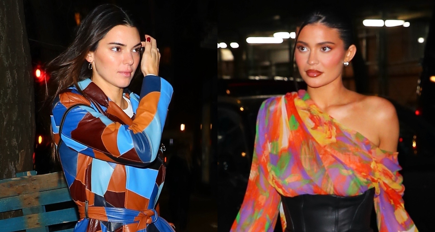 Kendall & Kylie Jenner Wear Colorful Outfits While Stepping Out