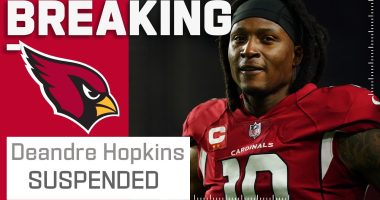 Why was DeAndre Hopkins of the Cardinals suspended