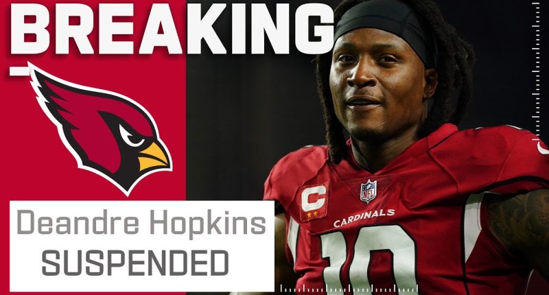 Why was DeAndre Hopkins of the Cardinals suspended
