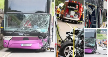 British Schoolchildren Survive Bus Crash in Germany