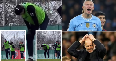 Erling Haaland limps out of training with Norway, raising injury concerns ahead of Man City's clash with Arsenal