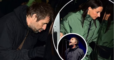 Liam Gallagher and Fiancée Debbie Gwyther Mobbed by Fans in Manchester