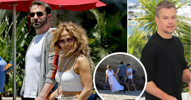 Jennifer Lopez Enjoys Day Out with Matt Damon and Wife