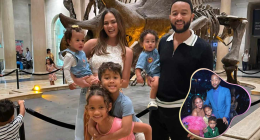Chrissy Teigen And John Legend Take Kids To Natural History Museum
