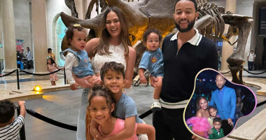 Chrissy Teigen And John Legend Take Kids To Natural History Museum