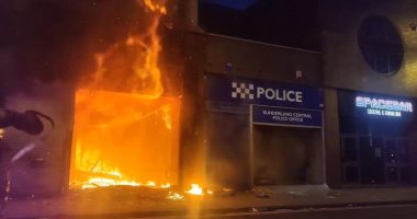 Engulfed in Flames: Sunderland Police Station Torched Amid Rising Violence