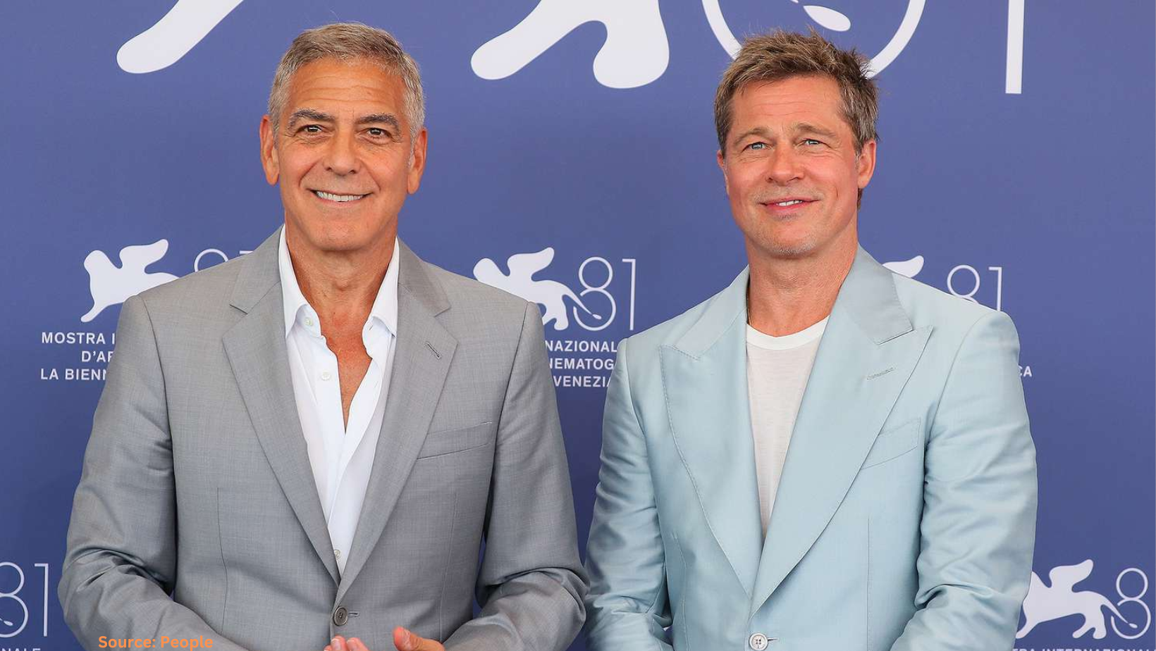 Brad Pitt and George Clooney Spark Bromance at Venice Festival