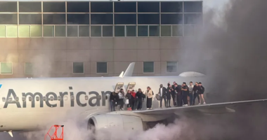 Plane Fire at Denver Airport, American Airlines Incident