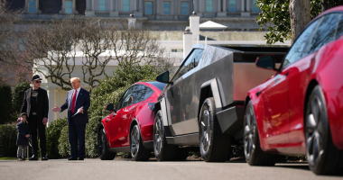 Trump Displays Tesla Cars at White House to Support Musk Amidst Tumultuous Times