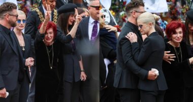 Sharon Osbourne Overcome With Grief at Ozzy’s Funeral