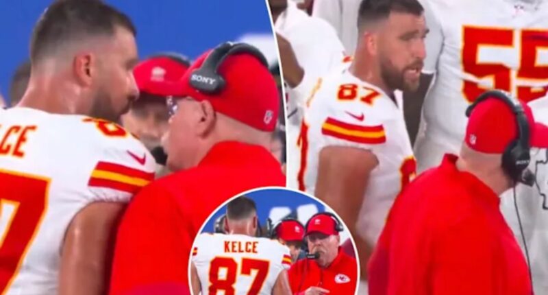 Travis Kelce and Andy Reid Clash During Giants Game