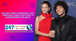 Selena Gomez Expresses Love Through a Quick Foot Kiss to Husband Benny Blanco