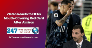 Zlatan Reacts to FIFA’s Mouth-Covering Red Card After Almiron