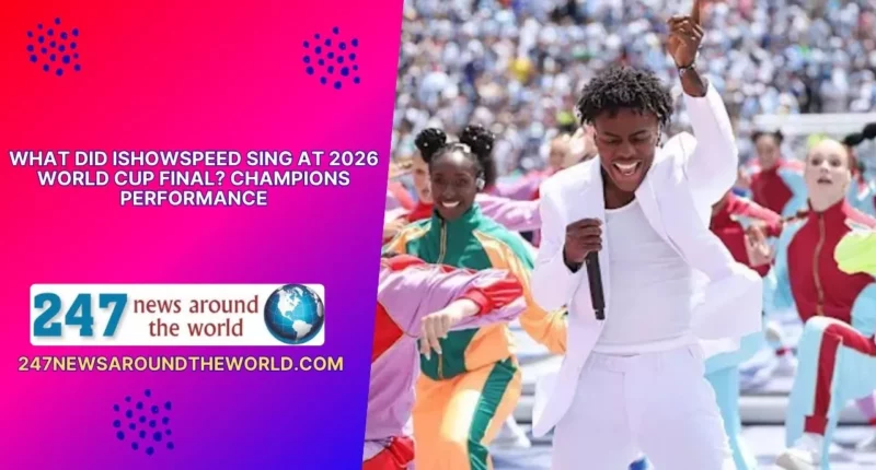 IShowSpeed performing World Cup (Champions) at the 2026 FIFA World Cup final closing ceremony at New York New Jersey Stadium