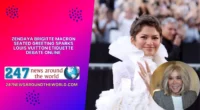 Zendaya Brigitte Macron Seated Greeting Sparks Louis Vuitton Etiquette Debate Online