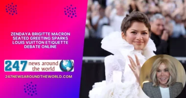 Zendaya Brigitte Macron Seated Greeting Sparks Louis Vuitton Etiquette Debate Online